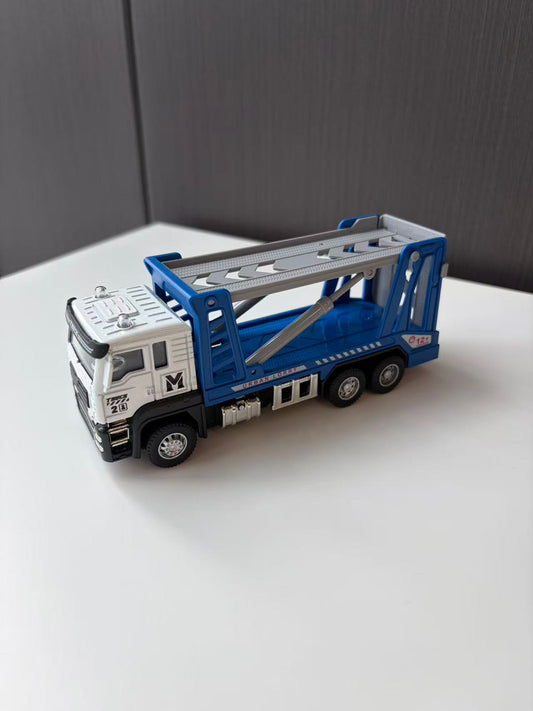 Blue Multi-Level Car Carrier Transport Truck Model