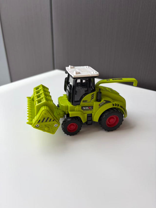 Green Construction Wheel Loader Model with Front Bucket