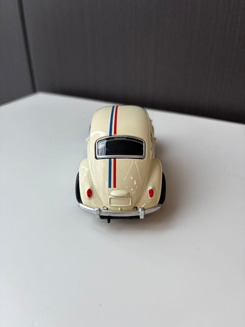 Cream Classic Racing Beetle Model Car with Number 53