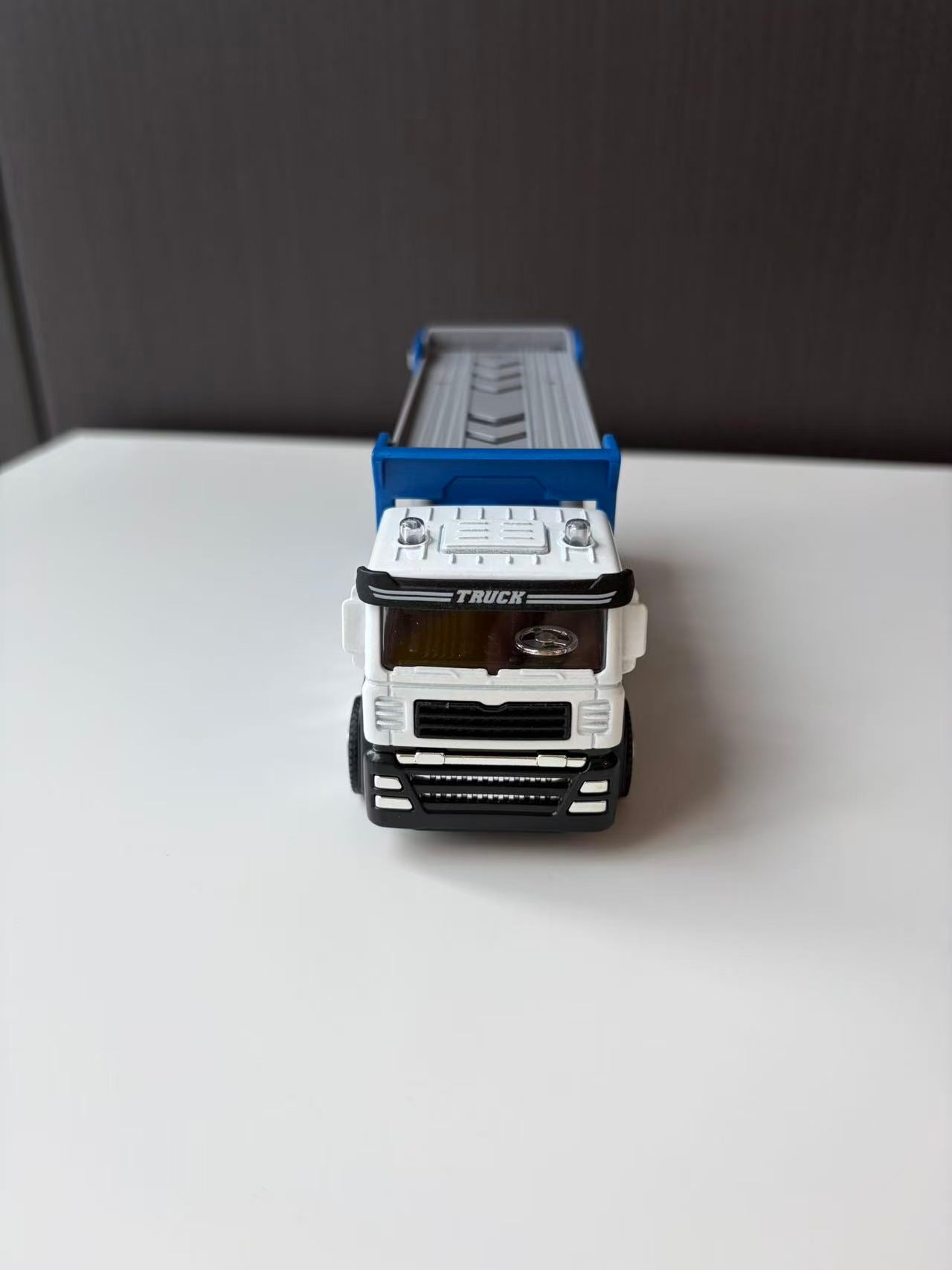 Blue Multi-Level Car Carrier Transport Truck Model
